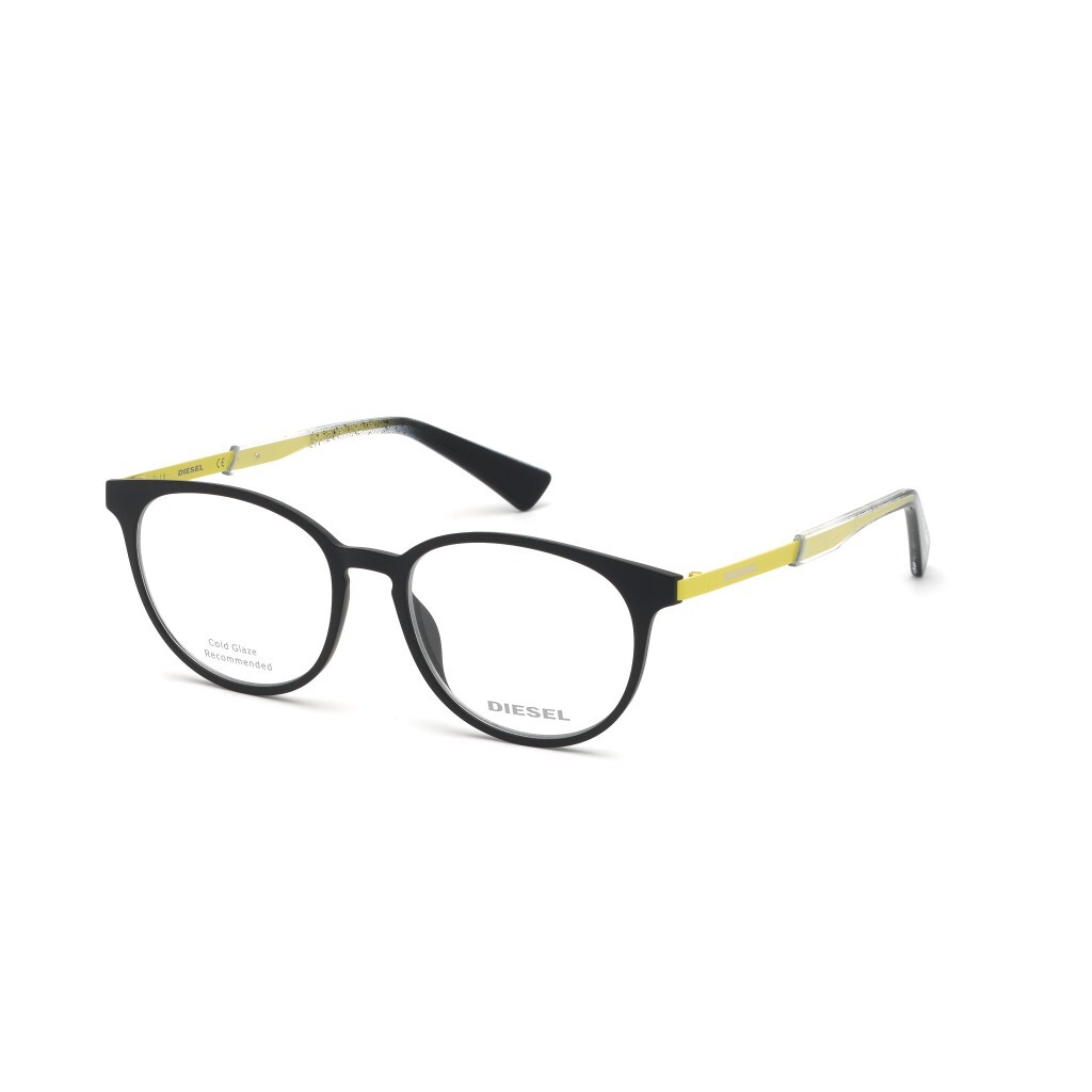 Diesel DL5289 Matte Black 002 Metal Round Optical Eyeglasses Frame
