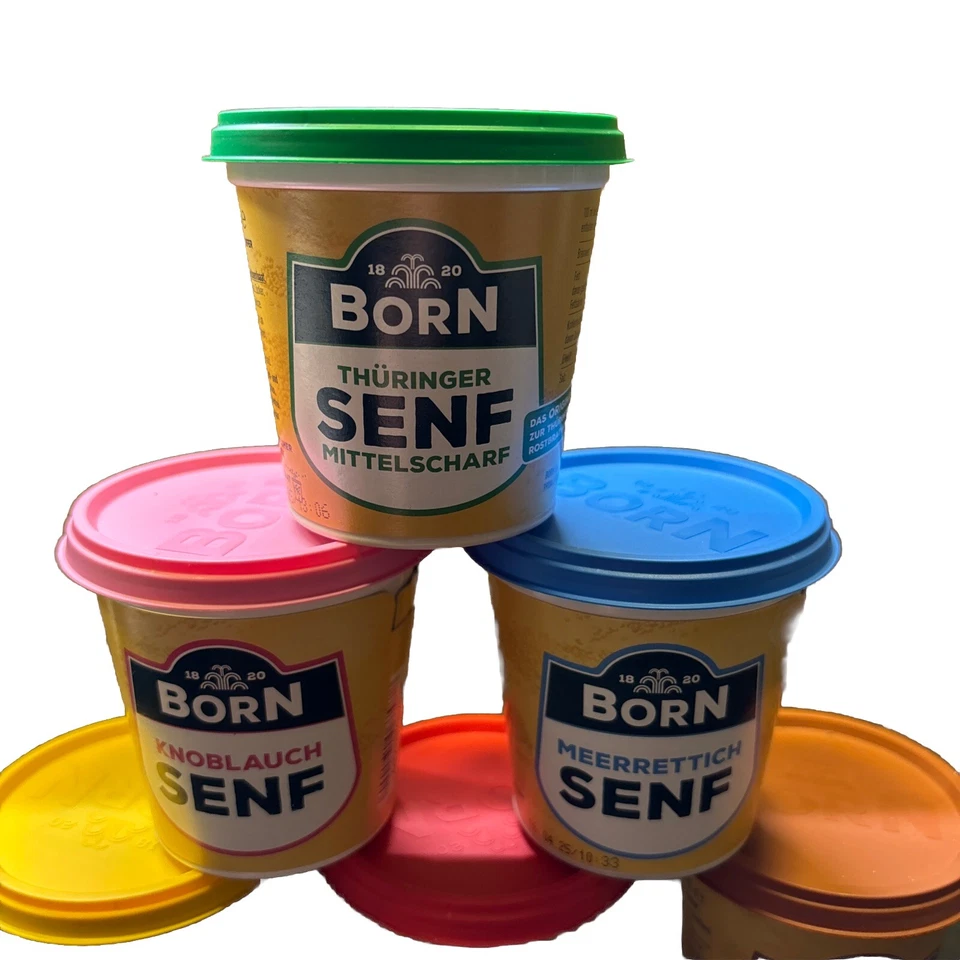 6x Born Thüringer Senf Geschenkset 6 verschiedene Senf 6x200ml aus Thüringen - Bild 2 von 4