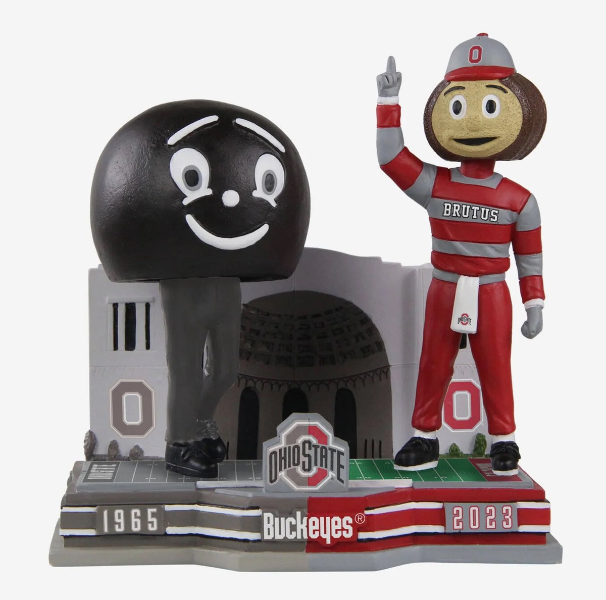 【BOBBLE HEAD】BUCKEYES BRUTUS BRUTUS the BUCKEYE Ohio State Buckeyes “Then & Now” Mascot