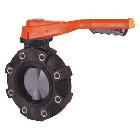 Hayward Flow Control Byv22060a0eli00 Butterfly Valve, 6", Cpvc/Epdm, Lever