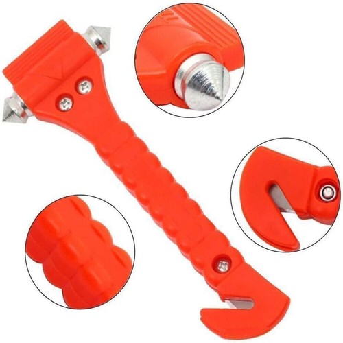 2 x Emergency Hammer Car Window Breaker Seatbelt Cutter Breaks Glass Car Safety - Picture 2 of 8