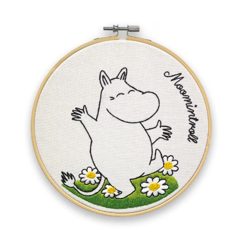 The Crafty Kit Company 'Moomin - Moomintroll Dancing' Embroidery Kit
