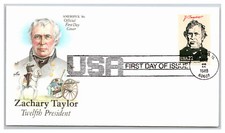 ZACHARY TAYLOR US President ARTCRAFT Cachet First Day Unaddress Unsealed PR38