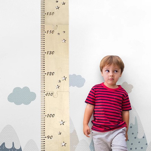 Holz Kinder Höhe Wachstumstabelle Lineal Kinder Höhenmesser Messen Wanddeko - Bild 6 von 7
