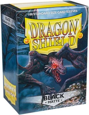 DRAGON SHIELD STANDARD SLEEVES - MATTE BLACK (100 SLEEVES)