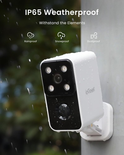 ieGeek 2K Wireless Security Camera 3MP WiFi Battery Powered Outdoor 2-Way Audio - Picture 10 of 11