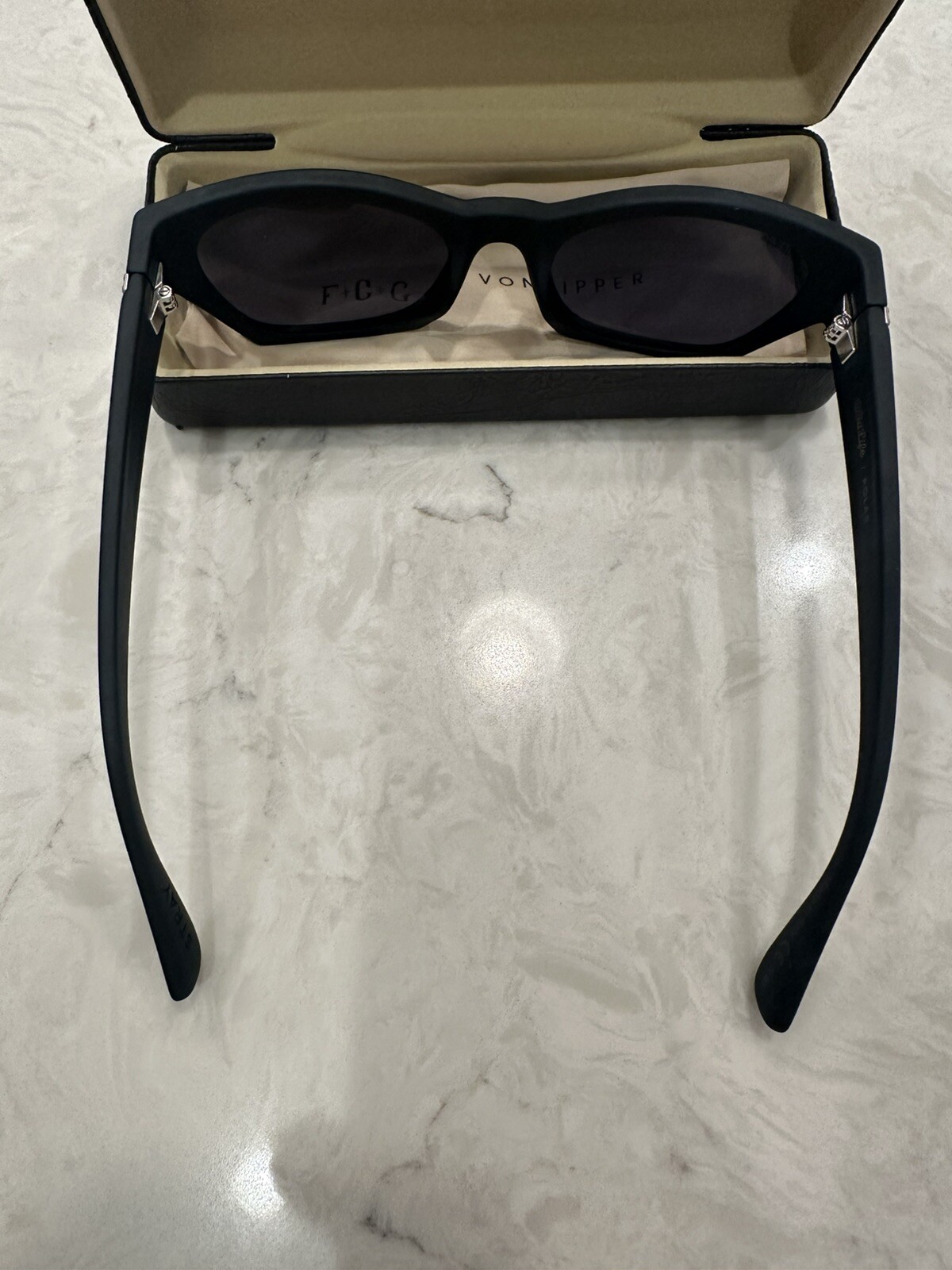 VonZipper Stray Sunglasses Black Satin / Grey Lens Wildlife Polarized Lens