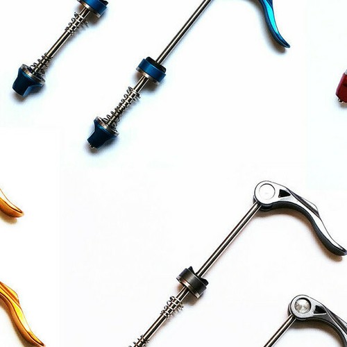 BIKE CYCLE BICYCLE WHEELS LIGHT FRONT & REAR QUICK RELEASE SKEWERS SET - Picture 2 of 7