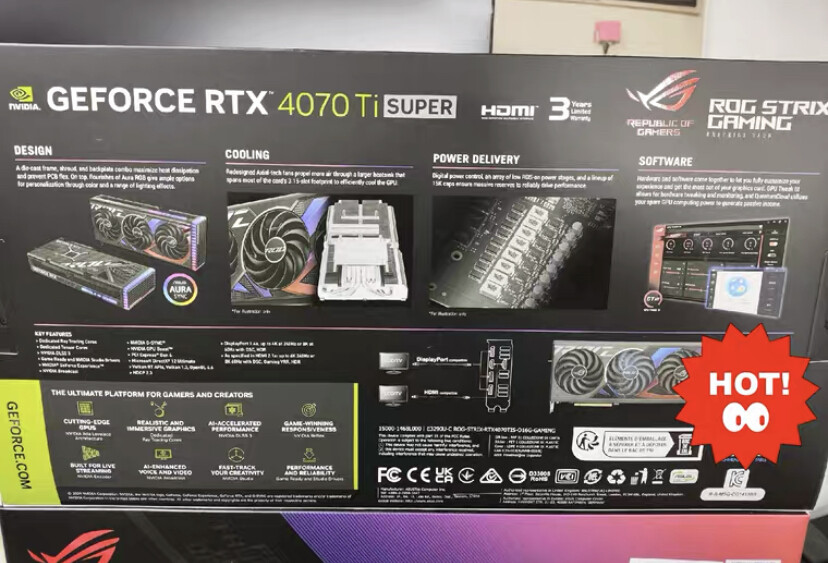ASUS ROG STRIX GeForce RTX 4070 Ti SUPER 16G GAMING ASUS ROG STRIX GeForce RTX 4070 Ti SUPER 16G GAMING