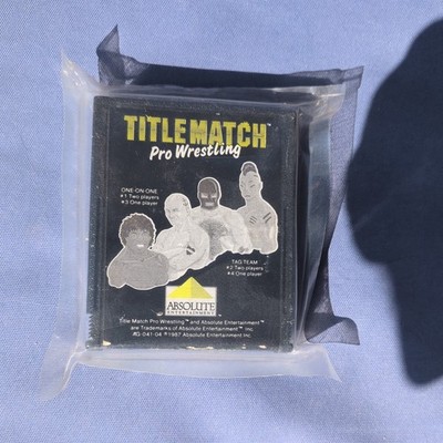 Title Match Pro Wrestling Atari 2600 Game Absolute Entertainment VTG 1987