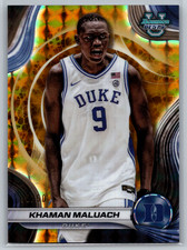 Khaman Maluach 2024-25 Bowman University Best Gold Geometric Refractor /50 #46