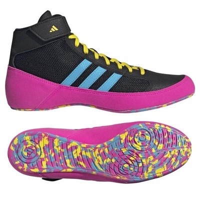 Adidas Kinder Havoc Ringerschuhe Schwarz Pink Cyan Boxen Gym Trainer Schuhe