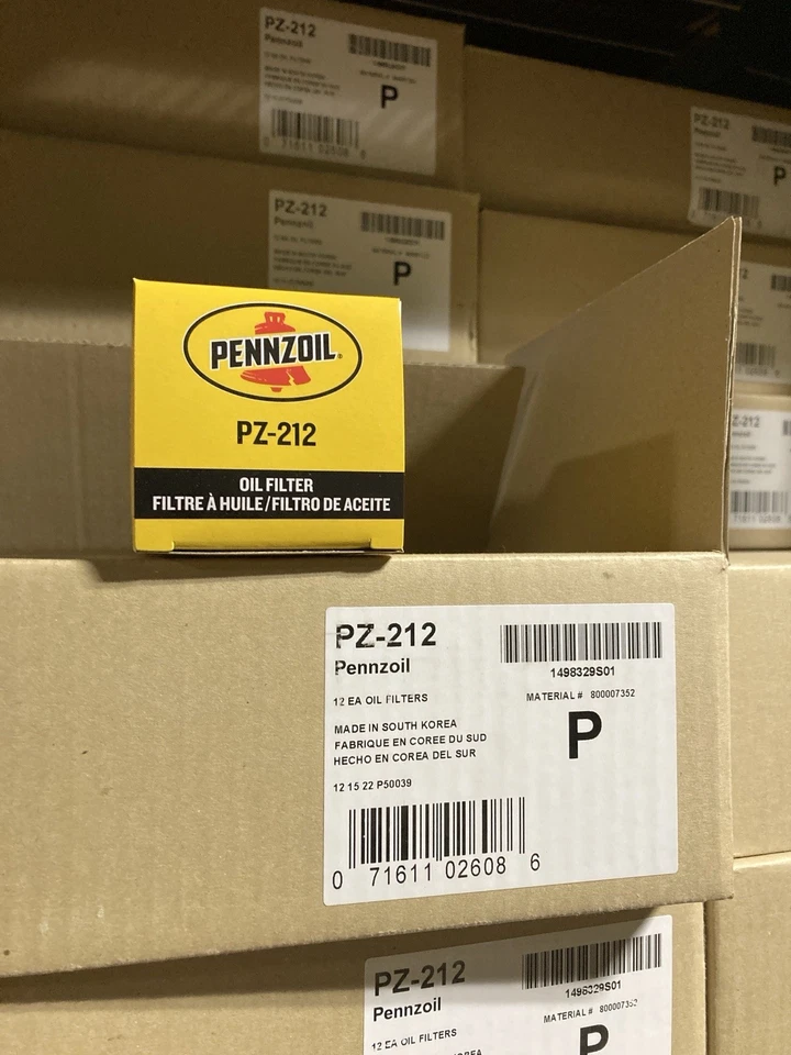 FILTRO DE ACEITE PENNZOIL PZ-212 ¡Paquete de 12 ENVÍO GRATUITO! Foto 2 de 3