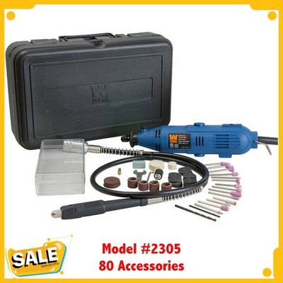 WEN Variable Speed Rotary Tool Kit Dremel Rotary Grinder Cutter with Flex Shaft