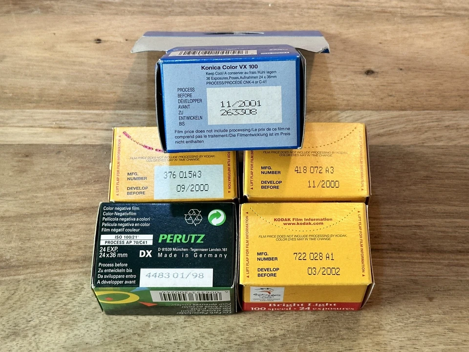 5 x Expired 35mm Film Rolls Kodak, Konica, Perutz - 2000’s Untested Experimental - image 2 of 2