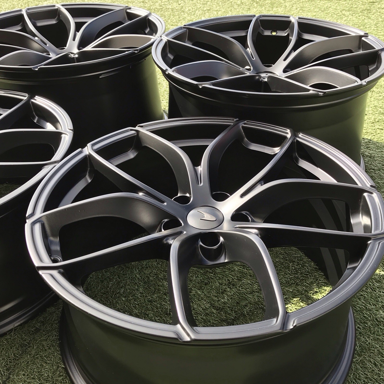 19 20 MCLAREN RIMS OEM STOCK FACTORY SET 4 720S WHEELS GENUINE Satin Black
