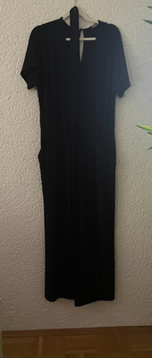 KIM&CO Jumpsuit Overall 1/2-Arm Brazil Knit mit Gürtel SCHWARZ KG4 L NEU v.QVC