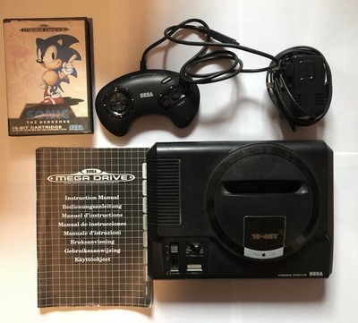 SEGA Mega Drive 1 Konsole - PAL-I - getestet - Komplettset mit Sonic 1 Spiel