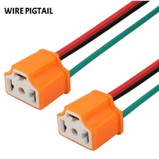 H4 9003 HB2 Female Socket LED Replacement Headlight Connector Wire Harness Plug