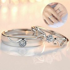 Adjustable Ring Angel Wing Jewellery Gift Women Girls Couple Open Mouth