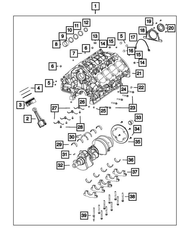 Genuine Mopar Hex Flange Head Bolt 68632376aa