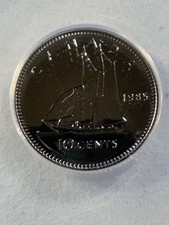 1985 Canada 10 Cents Proof Like Graded MS 68 by ANACS