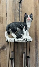 Cat Resin/Metal  Windchime  20.5" x 3.5"