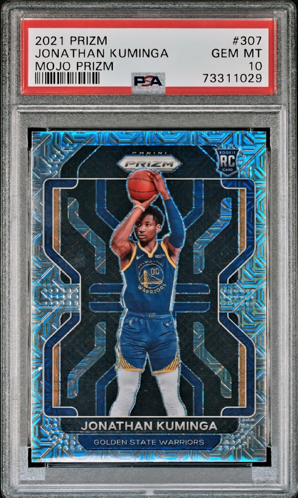 2021 Prizm JONATHAN KUMINGA Rookie Mojo Prizm 2/25 #307 PSA 10 (814)