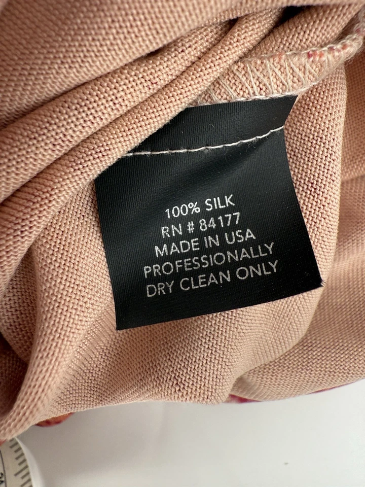 Falda Diane Von Furstenberg 100% Seda Talla 6 Rojo Rosa Estampado Piel de Serpiente Línea A Foto 4 de 4