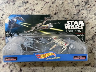 Hot Wheels Starships Star Wars Rogue One Tie Striker vs X-Wing Fighter Damaged