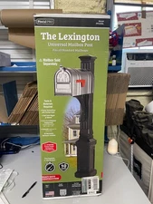 Postal PRO Mailbox Posts+Stands Lexington Post Kit  Black Mounting Hardware NEW