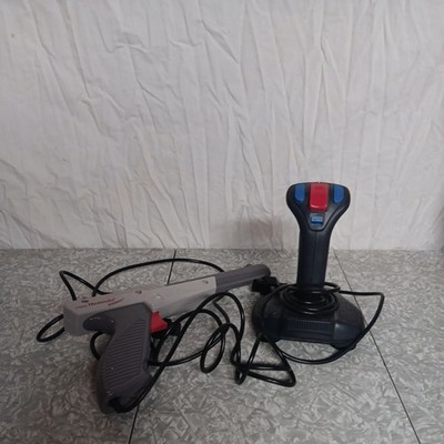 Nintendo NES Zapper Gun W/  Quick Shot QS-130N Joy Stick - As Is