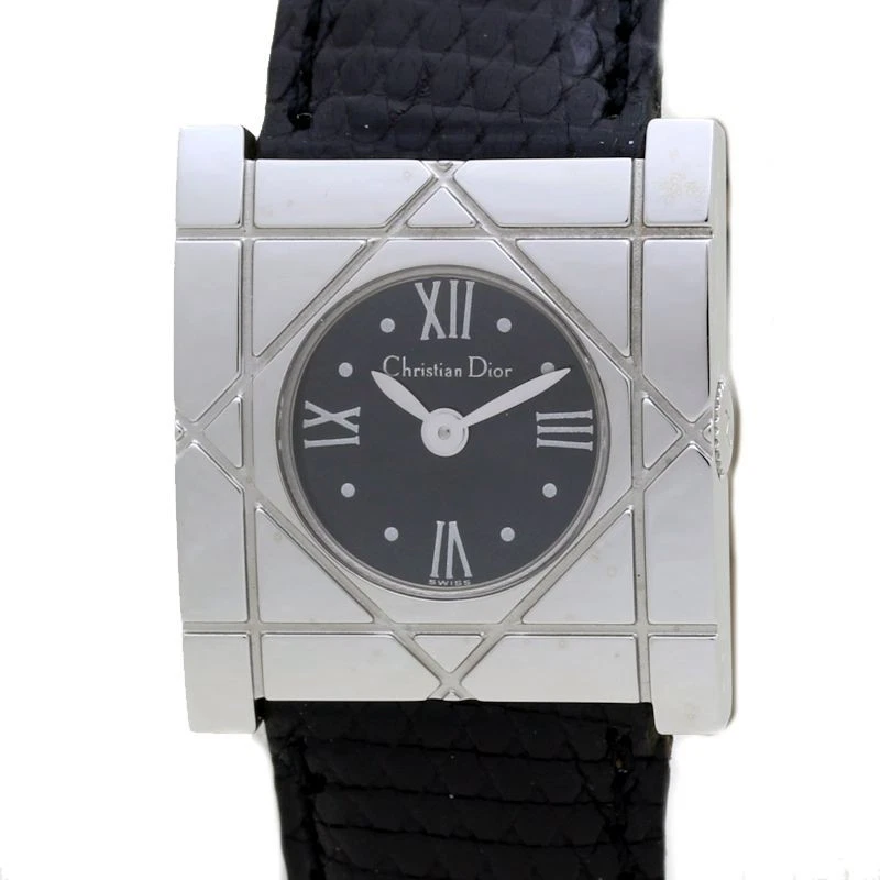 Collier Christian Dior Carres D82 100 Noian bracelet lézard en acier inoxydable occasion