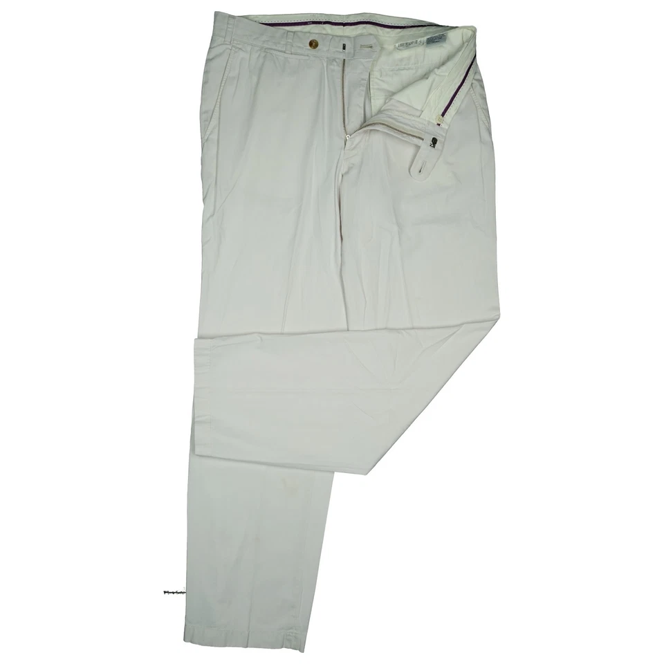 Hiltl 48 L30 Jeans Hose Creme Herren Chino Stoff dünn Straight Leg Sommer W31 M - Bild 2 von 4