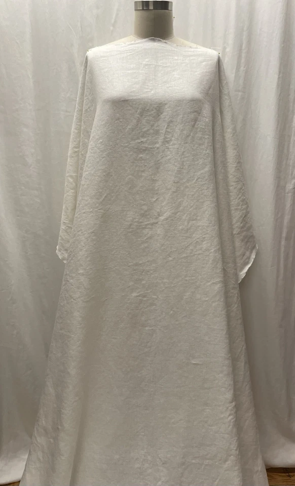 100% Pure Irish Linen Heavy Weight White Color 2.75 Yards Long  56" Wide - Image 3 of 4