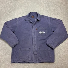 VINTAGE French Jacket Adult Medium Purple Chore Work Wear Military Utility Men