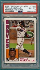 2022 Topps Transcendent VIP Party Ronald Acuna Jr Through The Years/95#1984 PSA8