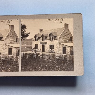 Stereoview Balmoral Aberdeen 3D um 1895 Echtfoto Schottland Old Boultenstone Hotel
