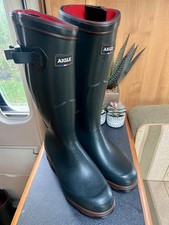 NWT Aigle Parcours 2 ISO Wellington Boots UK Size 8 EU42 Bronze Green RRP £220