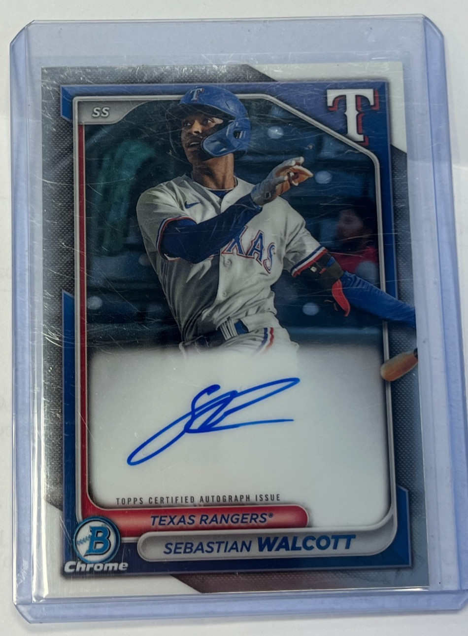 2024 Bowman - Chrome Prospect Autographs Sebastian Walcott #CPA-SW (AU, RC)