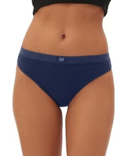 Gap GapBody Women's Logo Comfort Thong Underwear, - Elysian Blue, LARGE