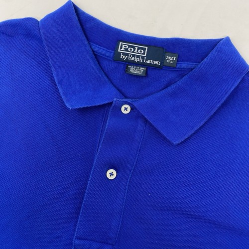 Polo Ralph Lauren Herren 3XLT 100% Baumwolle Einfarbig Blau Kurzarm Polo