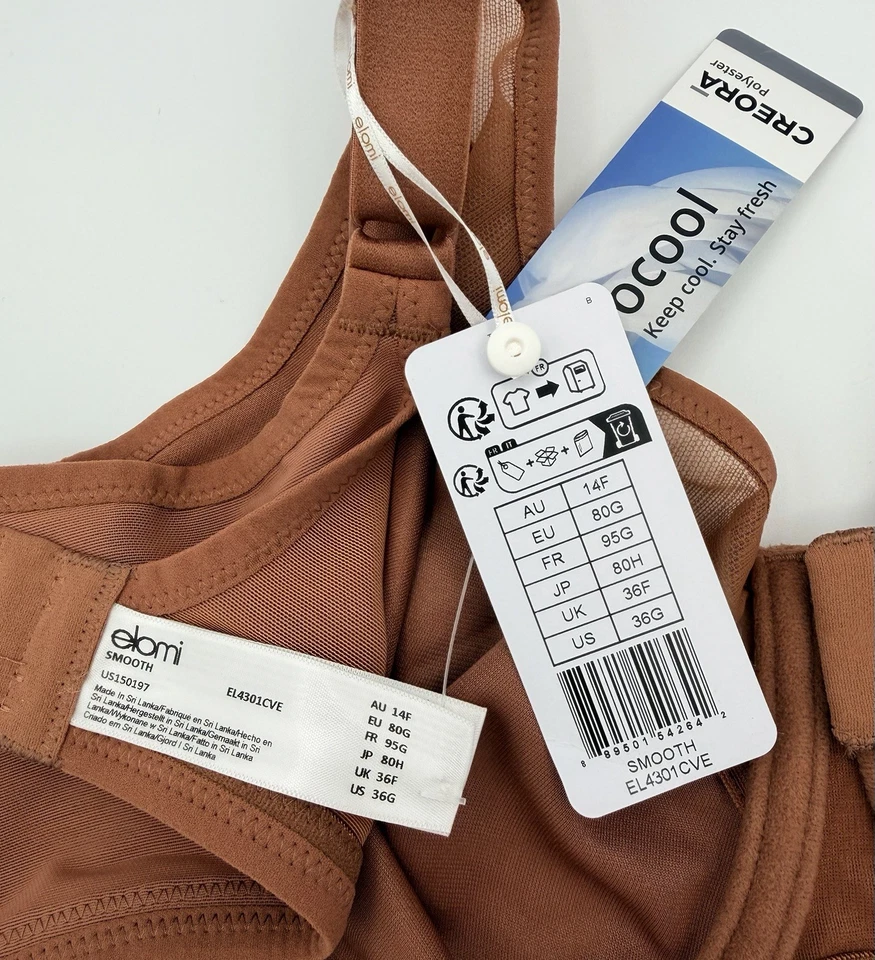 Elomi Women's Smooth Underwire Molded Bra EL4301, 36G Clove - Image 4 of 4