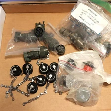 Lot of Amphenol Parts U10-584187-163 and More Caps Plugs Everything in photo