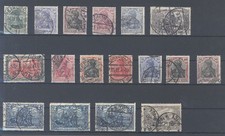 Dt. Reich, gestempelter Posten aus 84-97 auf Steckkarte, gepr&uuml;ft (9673)