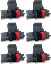 IR-40T X 6 Pack Black and Red Ink Roller Ribbon Cartridge Replacement Ir40Tcom