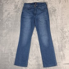 NYDJ Jeans Women's 8 Petite Blue Marilyn Straight Lift Tuck Slimming Stretch