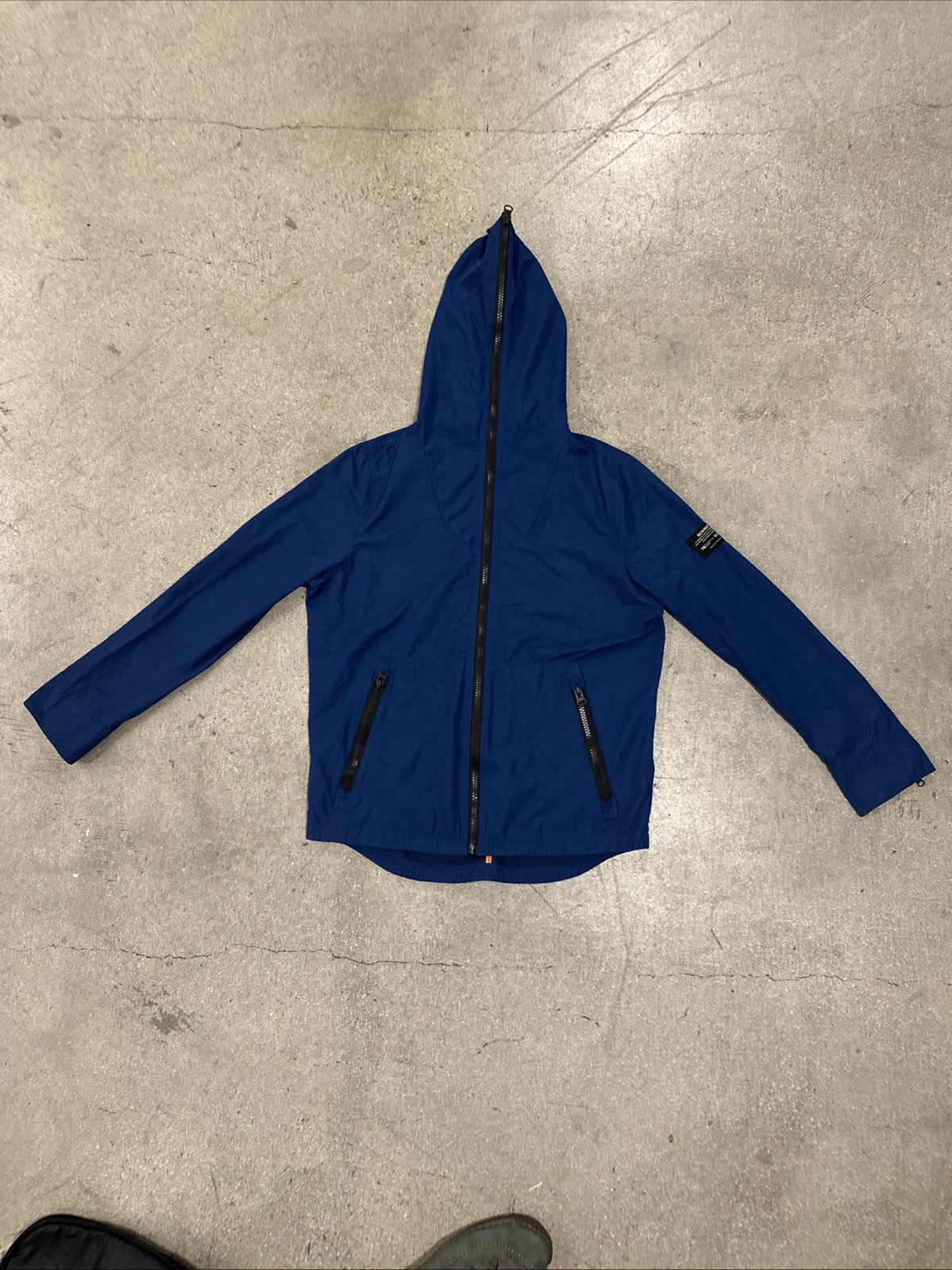 Chaqueta de Senderismo Ecoalf Para Hombre Talla Grande Azul Mezcla de Algodón Botellas Recicladas Naranja