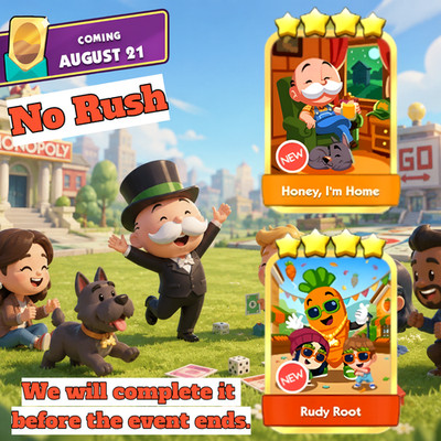 Monopoly GO GOLDEN BLITZ - Aug 22nd | 4 Honey, I'm Home + 4 Rudy Root - Cheaps