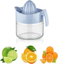 BH | Glass Fruit Juicer - 300ml Lemon Orange Citrus Squeezer Hand Press Manual